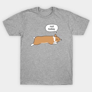 Corgi Sploot - Not Today T-Shirt